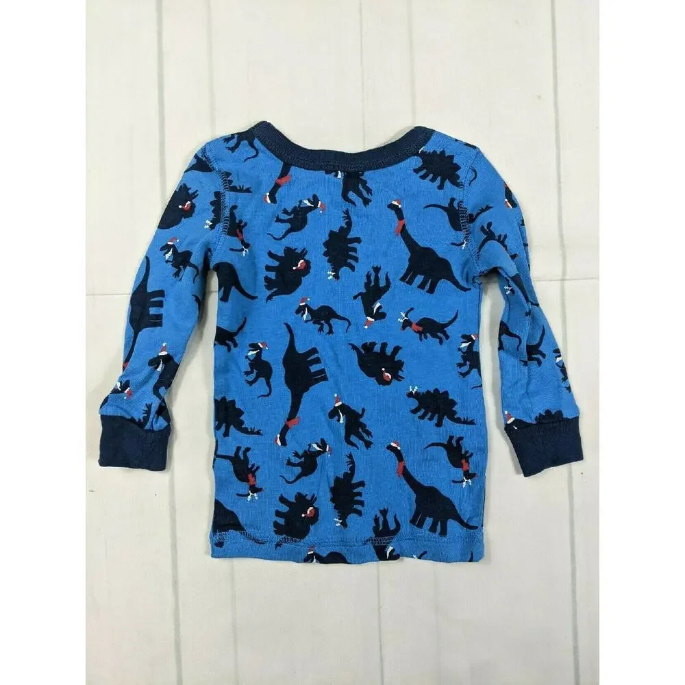 Oshkosh Blue Dino Santa Pajamas Size 9 Months
